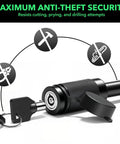 Heavy Duty Anti Theft Trailer Hitch Pin Lock For Five Eighths Inch Shackle Fits Class III And IV Two Inch Receiver Anti Rattle Tongue Lock Built Tough For Truck Boat And RV Trailers Black Three Inch Length