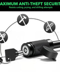 Beefy Trailer Hitch Pin Lock for Class III/IV Receivers 2.5 to 3 Inch, keys, and cap, anti-theft design, black, 4 inch length