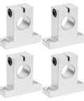 Aluminum Linear Motion Rod Rail Clamps For 16mm Shaft Set Of 4 Durable Guide Supports For CNC And 3D Printer Builds
