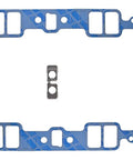 Engine Intake Manifold Gasket Set For Classic Checker Marathon Aerobus Taxicab And Deluxe Models 1969 To 1979 Beef Up Seals Leak Prevention And Easy Install For Solid Long Lasting Performance, blue gaskets and seals laid out