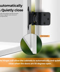 60 Packs 30 Pairs 3/8 Inch Inset Matte Black Cabinet Hinges Self Closing For Kitchen Bath And Furniture Cabinets and Doors