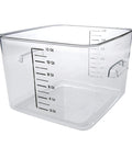 Space Saving Square 12 Quart Clear Food Storage Container For Kitchen Meal Prep And Sous Vide No Lid Durable Polycarbonate Break Resistant Build And Easy Clean See Through Design