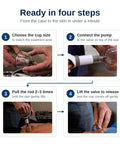 Four-step guide for Ultimate Pro Cupping Therapy Set With 18 Multi Sized Vacuum Cups Two Hand Pumps