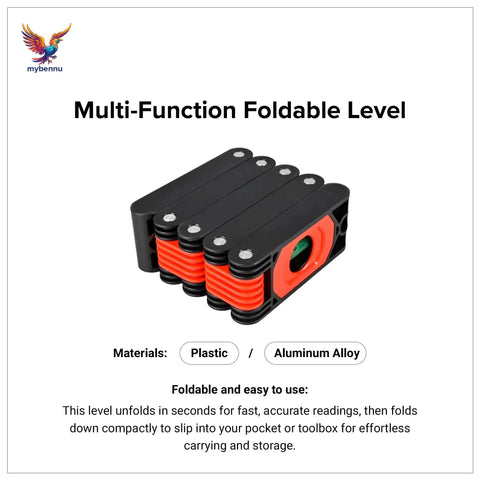 Heavy Duty Folding Aluminum Multi Angle Level With Precise Spirit Vials For Stairs Pipes And Corners Hella Durable Measurement Rig That Collapses Flat To Save Closet Space And Finish Any Handyman Job Quick