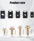 Shop Grade Automotive Screw And U Nut Clip Assortment Kit For Car Dash Door Panel Repair Heavy Duty Rust Resistant Fasteners product size chart