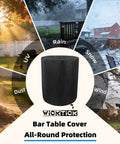 Waterproof Round Side Table Cover For Outdoor Patio Furniture And Coolers Fits 21 Inch Diameter By 23 Inch High Tables weather protection