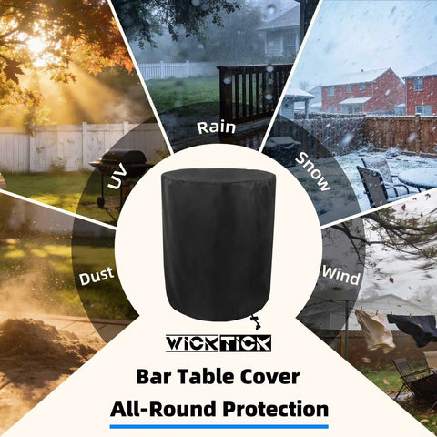 Waterproof Round Side Table Cover For Outdoor Patio Furniture And Coolers Fits 21 Inch Diameter By 23 Inch High Tables weather protection