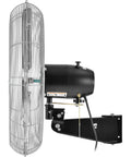 Side view of Beefy Deluxe Wall Mount Fan 30 Inch Diameter With Fixed And Oscillating Head 3 Speed 10000 CFM At 1100 RPM, half HP