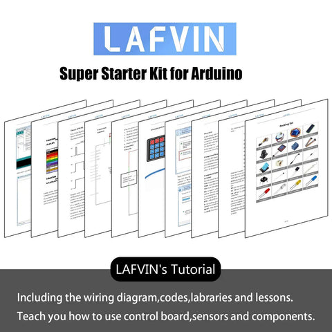 Image showing tutorial pages from Noob Friendly Arduino Starter Kit For R3 Mega2560 Mega328 Nano With Step By Step Tutorial.