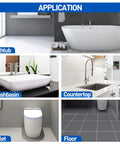 Applications of Odorless Tub And Tile Refinishing Kit For DIY Bathroom And Kitchen White Coating With Tools 3 Pack on various surfaces