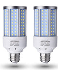 Killer Bright Daylight LED Corn Bulb 200W Equivalent, E26 Base, 360 Degree Coverage, 2-pack with visible SMD chips