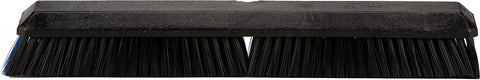 Top Rated 18 Inch Push Broom Head Replacement Featuring Angled Synthetic Bristles To Blast Through Dust And Clutter Fast On Hard Floors Perfect For Garages Patios Kitchens And Busy Commercial Areas Bpa Free, with black bristles.