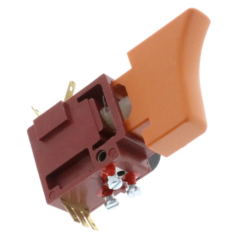 Heavy Duty Replacement Switch Compatible With 9227C Power Tool Built Different Orange And Brown Toggle Component Plug And Play Badass Durability Straight Up Reliable Shop Gear Fix. Close-up view of durable orange and brown toggle switch with connection terminals.