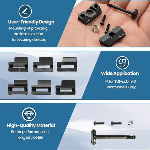 Clamp Jaw Kit For TLR Seven Sub And TLR Eight Sub Flashlights 1913 Short Model Exact Replacement Built For Rugged Duty