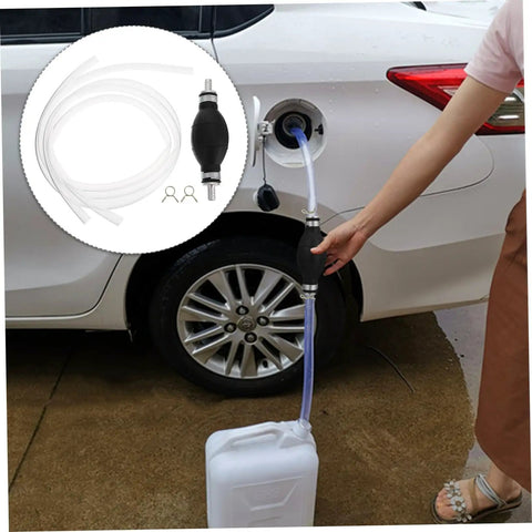 Manual Fuel Transfer Siphon Pump Portable Hand Pump For Cars Lawn Equipment And Fish Tanks Easy Siphon With No Mess Spill Prevention And Strong Suction And Large Flow Oil Transfer For Emergency Liquids, used from car to container