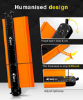 Connectable Contour Gauge Trio 5 Inch 10 Inch 15 Inch With Lock showcasing design features, black and orange tools, precise shape replication.