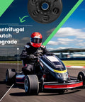 Heavy Duty 12 Tooth Centrifugal Clutch Kit With Three Quarter Inch Bore For Go Kart And Mini Bike Engines displayed with kart