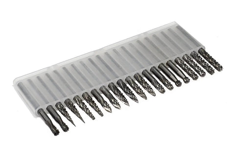 Heavy Duty Carbide Burrs Set One Eighth Inch Shank Double Cut Tungsten Carbide Burs Rotary File For Die Grinder Or Rotary Drill Tool 20 Pieces For Metal And Nonmetal Shaping And Grinding