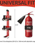 Heavy-Duty Fire Extinguisher Mount For 2.5-5 Lb Dry Chemical Extinguishers with adjustable anti-vibration bracket