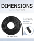 16.4 Ft Cuttable Silicone Vacuum Hose For Your Ride And Diy Projects OD 5mm ID 3mm Flexible Coil Pack