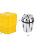 Pro 19 Piece Spring Collet Set For CNC Milling And Engraving Machines With Precision 2mm To 20mm, showing one collet and yellow storage case.