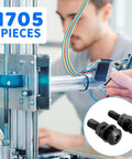 Massive 1705 Piece Machine Screw Kit With Metric Bolts M2 M3 M4 M5 Nuts Lock Washers And Flat Washers Hex Button Head Cap Screws In Alloy Steel Grade 10.9 With Allen Wrench