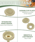 Slick Hinged Screw Snap Covers Set Of 200 Bronze Plastic Shutter Screw Caps for easy installation and integrated hinge design.