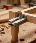 18 Piece M8 T Track Bolts Kit With Nuts And Washers in woodworking setup on table