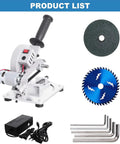 Rock Solid Smooth Operating Mini Desktop Saw For Wood Stone Steel Craft Cutting With Low Noise All Copper Motor Heavy Duty Precision Setup Including Nine Interchangeable Angled Blades Knockout Performance with components.