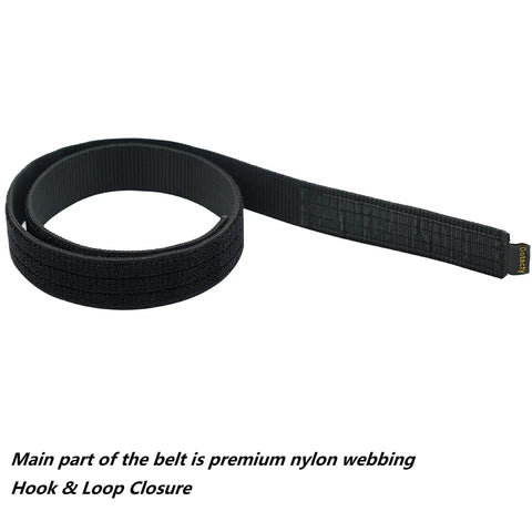 1.5 Inch Inner Belt With Loop Liner For Duty, Battle, And Gun Belts, EDC Ready Work Underbelt, Buckleless, Metal Free, Scratch Resistant, Fully Adjustable, Low Profile Comfort For Daily Carry