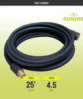 Heavy Duty 25 Foot Pressure Washer Extension Hose With M22 15mm Connectors for SPX Series Replacement or Extension