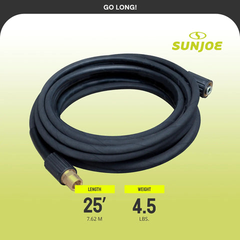 Heavy Duty 25 Foot Pressure Washer Extension Hose With M22 15mm Connectors for SPX Series Replacement or Extension