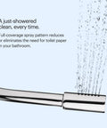 Side Mounted Manual Bidet Attachment With Adjustable Sprayer And Water Pressure, ultra-thin chrome finish spraying water