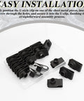 20 Pcs Black U Type Nuts Clip On Fasteners for Auto Fender Bumper Grille Retainer Clips Five Sixteenths Inch by Eighteen Unified National Thread Extruded U Style Nuts displayed in packaging