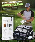 Durable Golf Trunk Organizer For Cars, Spacious Gear Storage With Water Repellent Exterior And Stain Proof Liner on golf course table