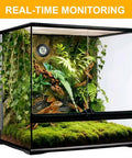 2-Pack Digital Hygrometer Thermometer Humidity Monitor For Indoor Outdoor Use, Reptile Terrarium Greenhouse Humidors Jars With Fahrenheit And Celsius Readout on terrarium