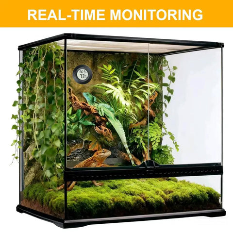2-Pack Digital Hygrometer Thermometer Humidity Monitor For Indoor Outdoor Use, Reptile Terrarium Greenhouse Humidors Jars With Fahrenheit And Celsius Readout on terrarium