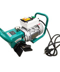 Heavy Duty Electric Plate Beveling Machine With Slick Pipe Edge Chamfering Gear For Straight Metal Side Grinding And No Fuss 30 To 60 Degree Weld Prep Angles At 220V showing the front view with controls.