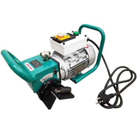 Heavy Duty Electric Plate Beveling Machine With Slick Pipe Edge Chamfering Gear For Straight Metal Side Grinding And No Fuss 30 To 60 Degree Weld Prep Angles At 220V showing the front view with controls.