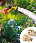 Heavy Duty 4 Pack Aluminum Hose Repair Kit With Clamps For Quick Fix Cracked Garden Hoses, Leaky Water Lines, And Burst Pipes Using Easy Male Female Fitting Connectors That Fit Standard 5/8 In Or 3/4 In Nozzles Perfect For Home Use, brass hose connectors on garden hose