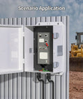 Rugged Outdoor Electrical Junction Box With Waterproof ABS Enclosure, installed on metal wall with open hinged cover, showcasing internal mounting panel.