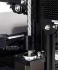Close-up of Z Axis Upgrade Kit with 365mm T8 Lead Screw Brass Nut and Stainless Steel Rod for Ender 3D Printer installation.