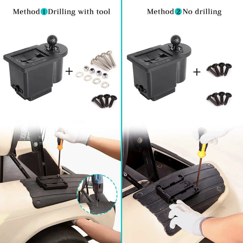 Installation methods for Universal Golf Cart Ball Washer And Club Head Cleaner Kit For Yamaha EZGO Club Car Star EV