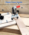 Push Pull Clamp Tool With Quick Toggle, 198 Lbs Clamping Force For Metal Plates And Circuit Boards shown securing wood piece.