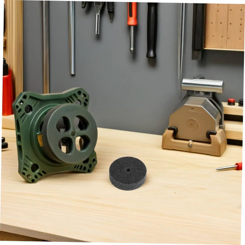 6 Pack Nylon Polishing Wheels With 10Mm Hole For Metal Finishing And Car Detailing To Smooth Surfaces Fast on a workbench.