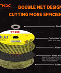 Dead Reliable 4 5 Inch Cut Off Wheels With Double Layer Fiberglass Mesh For Angle Grinders Heavy Duty Thin Cutting Discs Fast Steel Grinding Includes Sixty Precision Pack with double net design.