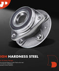 2 Pack Wheel Bearing And Hub Assembly For Volkswagen And Audi Vehicles Including Jetta Golf GTI Tiguan Arteon A3 Quattro Q3 TT S3 RS3 Front And Rear Replacement With Durable Bearings And Precise Fit, showing high hardness steel flange.