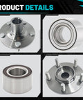 Front Wheel Bearing Hub Assembly For Mazda 3 2009-2013 And Mazda 5 2006-2010 2012-2015, Bolt-On Left Or Right Fit, Complete Unit