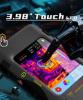 Thermal Camera Multimeter With Macro Lens And Date Recorder, Pro Grade 320x320 IR Resolution, 3.98 Inch Touch LCD in use
