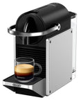 Pixie EN127S One Button Capsule Espresso Machine With a Legit 19 Bar Pump Quick Heat System silver compact in kitchen